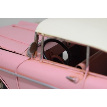 Metalowy Model Samochód - Różowe Auto Retro - Mercedes - Vintage