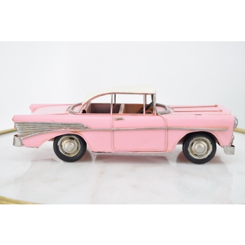 Metalowy Model Samochód - Różowe Auto Retro - Mercedes - Vintage
