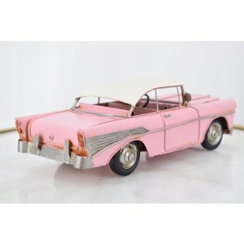 Metalowy Model Samochód - Różowe Auto Retro - Mercedes - Vintage