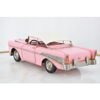 Metalowy Model Samochód - Różowe Auto Retro - Mercedes - Vintage