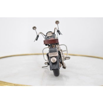 Metalowy Czarno-Czerwony Motor - Motocykl Model Kolekcjonerski - Vintage