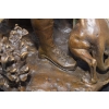 Myśliwy z Psem - Polowanie na Lisa - Figura Rzeźba Myśliwa z Brązu Prezent