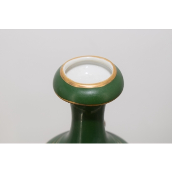 Porcelanowy Wazon - Amfora Waza - Zielona - Porcelana Ręcznie Malowana