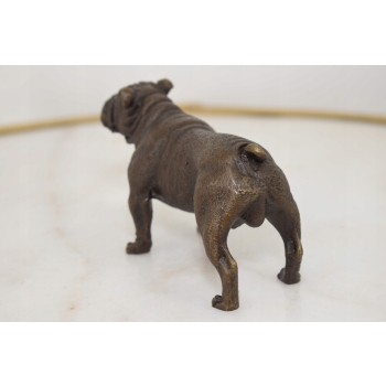 Bulldog Francuski - Pies Piesek - Figura Rzeźba z Brązu - Dekoracja Prezent