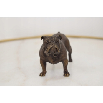 Bulldog Francuski - Pies Piesek - Figura Rzeźba z Brązu - Dekoracja Prezent