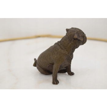 Bulldog Francuski - Pies Piesek - Figura Rzeźba z Brązu - Dekoracja Prezent