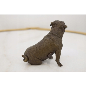 Bulldog Francuski - Pies Piesek - Figura Rzeźba z Brązu - Dekoracja Prezent