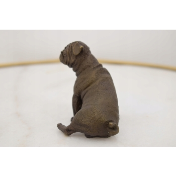 Bulldog Francuski - Pies Piesek - Figura Rzeźba z Brązu - Dekoracja Prezent