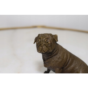 Bulldog Francuski - Pies Piesek - Figura Rzeźba z Brązu - Dekoracja Prezent
