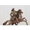 Apacz Na Koniu - Indianin - Indiańska Figura - Rzeźba Statuetka - Ozdoba