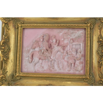Obraz Alabaster - Wojsko Na Koniach - Armia - Złota Rama - Dekoracja