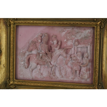Obraz Alabaster - Wojsko Na Koniach - Armia - Złota Rama - Dekoracja