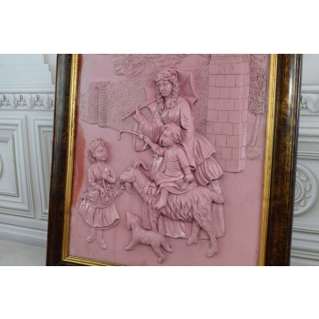 Obraz Alabaster - Piękna Rama - Mitologia - Dzieci z Matka - Ozdoba