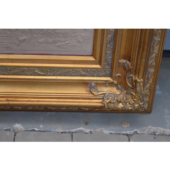 WIELKI OBRAZ ALABASTER - DZIECI NA LWIE 138CM