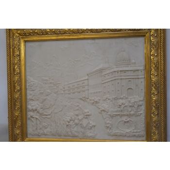 OBRAZ ZŁOTA RAMA ALABASTER - MOSKWA ROSJA