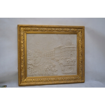 OBRAZ ZŁOTA RAMA ALABASTER - MOSKWA ROSJA