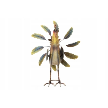 Metalowy Kogut - Figura Ogrodowa - Kolorowy Kogut z Wiatrakiem - Dekoracja