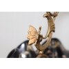 Patera Porcelanowy Koszyk Czarny Porcelana + Brąz - Sygnowany Żardiniera