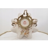 Patera Porcelanowy Koszyk PTASZEK Porcelana + Brąz - Sygnowany Żardiniera