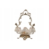 Patera Porcelanowy Koszyk PTASZEK Porcelana + Brąz - Sygnowany Żardiniera