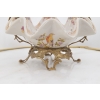 Patera Porcelanowy Koszyk PTASZEK Porcelana + Brąz - Sygnowany Żardiniera