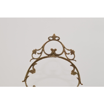Patera Porcelanowy Koszyk PTASZEK Porcelana + Brąz - Sygnowany Żardiniera