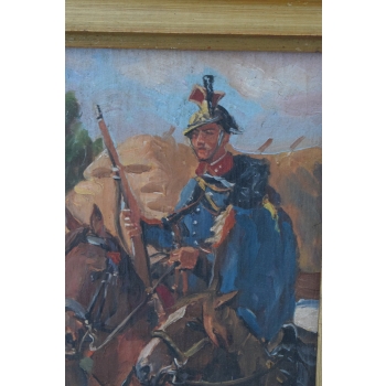 Wojciech Kossak - Ruski Jeniec- Polski Stary Obraz Olejny