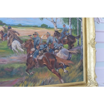 Wojciech Kossak - Pogoń Wojska Polskiego za Bolszewikami - Stary Obraz