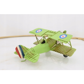Zabytkowy Model Samolot Wojskowy - Zielony - Kolekcjonerski Pilot Prezent