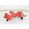 Stary Model Samolotu Wojskowego - Samolot Retro Czerwony - Pilot Prezent