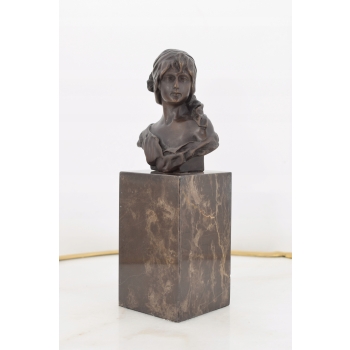 Dama Kameliowa - Popiersie Kobiety z Brązu - Figura Rzeźba Kobieta - Ozdoba