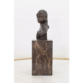 Dama Kameliowa - Popiersie Kobiety z Brązu - Figura Rzeźba Kobieta - Ozdoba