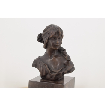 Dama Kameliowa - Popiersie Kobiety z Brązu - Figura Rzeźba Kobieta - Ozdoba