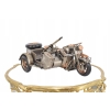 Zabytkowy Metalowy Motocykl Wojskowy - Model Motor z Karabinem - Vintage