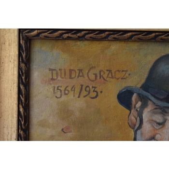 Jerzy Duda Gracz 1564 / 93 - Portret Skrzypka - Muzyk Grajek - Obraz Olejny