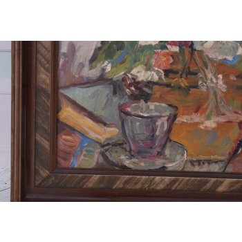 Jan Cybis - Kwiaty w Wazonie - Martwa Natura - Obraz Olejny - Ozdoba