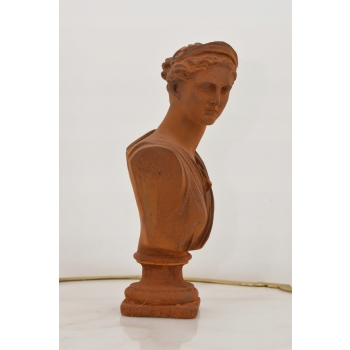 Figura Żeliwo - Popiersie Kobiety - Bogini Artemida - Rzeźba - Dekoracja