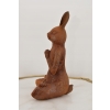 Żeliwna Stara Figura - Medytujący Zając Królik - Rustykalna Figurka