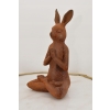 Żeliwna Stara Figura - Medytujący Zając Królik - Rustykalna Figurka