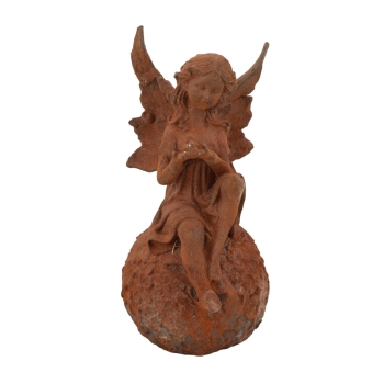 Calineczka z Ptaszkiem - Wróżka Elf - Figura Rzeźba z Żeliwa - Dom Ogród