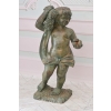 Anioł z Kokardą - Kupidyn Amor - Figura Rzeźba z Brązu - Dekoracja Ozdoba
