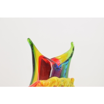 Szkło Murano - Abstrakcyjny Wazon Waza - Twarz Buzia - 37 x 24 - Dekoracja