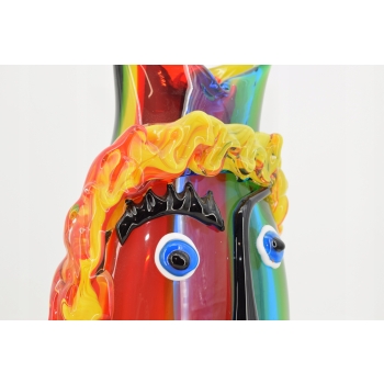 Szkło Murano - Abstrakcyjny Wazon Waza - Twarz Buzia - 37 x 24 - Dekoracja