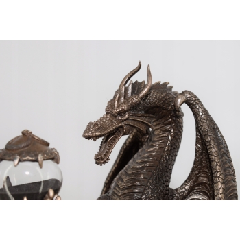 Smok z Klepsydrą - Groźny Smok - Figura Statuetka - Prezent Ozdoba