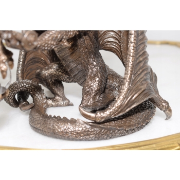 Smok z Klepsydrą - Groźny Smok - Figura Statuetka - Prezent Ozdoba