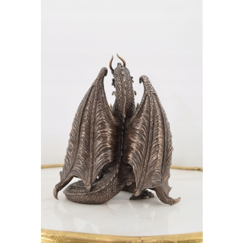 Smok z Klepsydrą - Groźny Smok - Figura Statuetka - Prezent Ozdoba