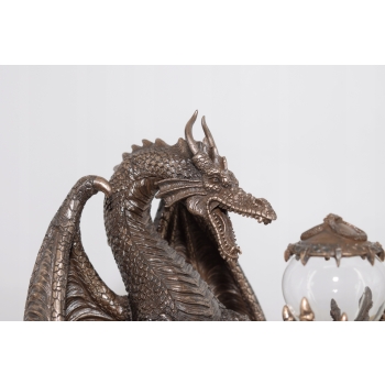 Smok z Klepsydrą - Groźny Smok - Figura Statuetka - Prezent Ozdoba