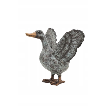 Kaczka Kaczki - Figura z Brązu - Rzeźba Dekoracja Ozdoba Dom Ogród