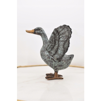 Kaczka Kaczki - Figura z Brązu - Rzeźba Dekoracja Ozdoba Dom Ogród