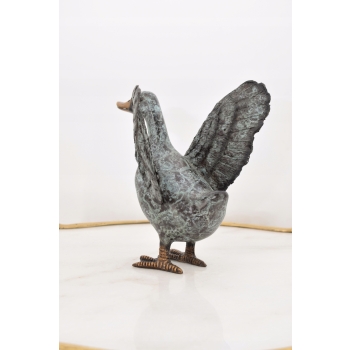 Kaczka Kaczki - Figura z Brązu - Rzeźba Dekoracja Ozdoba Dom Ogród